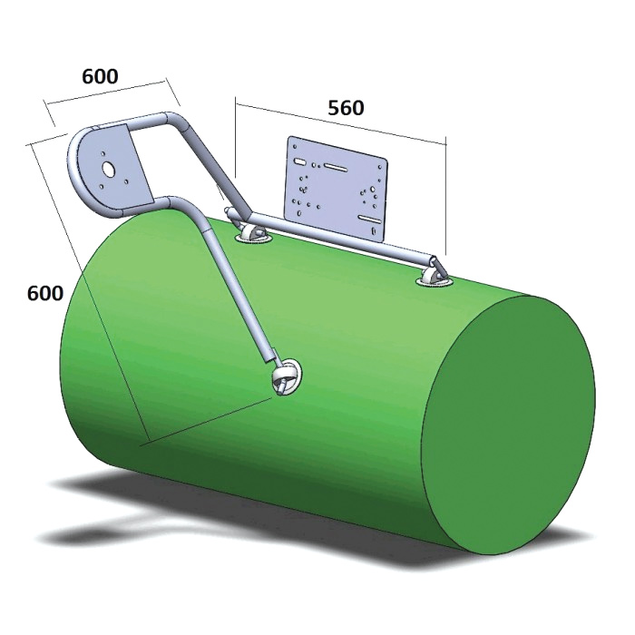 Стойка рулевая с креплением на баллон надувной лодки 25мм в Армавире