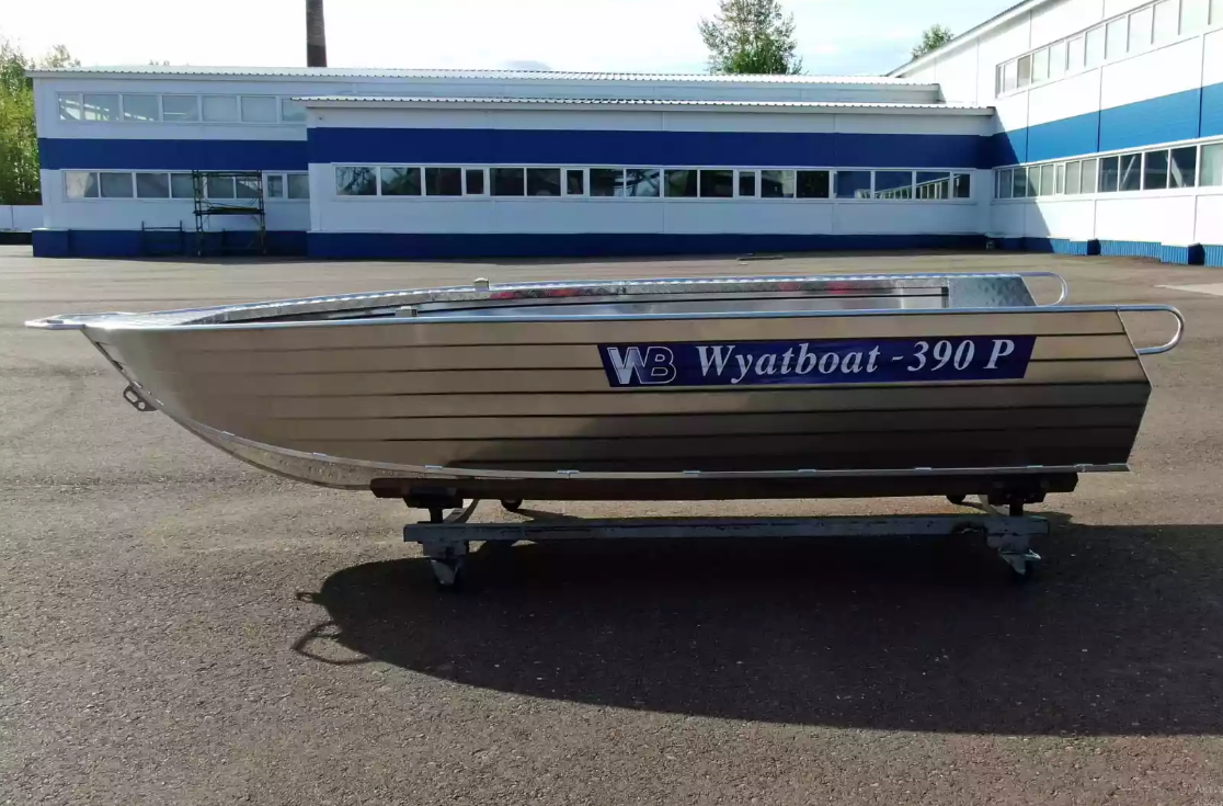 Алюминиевая лодка Wyatboat-390РМ увеличенный борт в Армавире