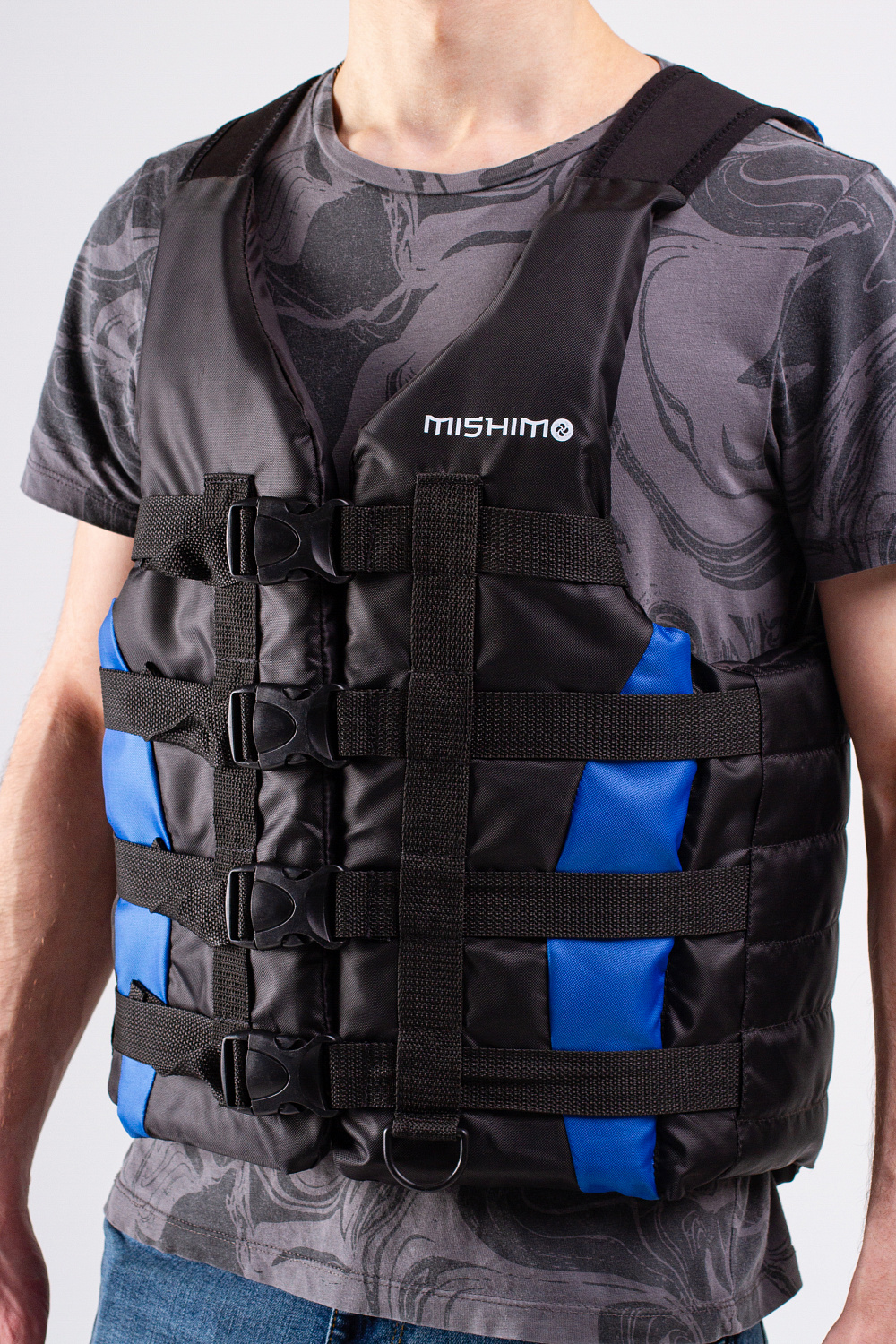 Жилет спасательный MISHIMO PRO Премиум качества Черно-синий в Армавире