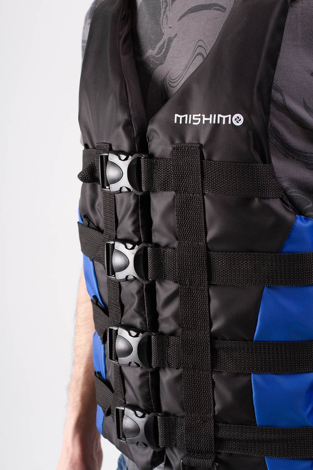 Жилет спасательный MISHIMO PRO Премиум качества Черно-синий в Армавире