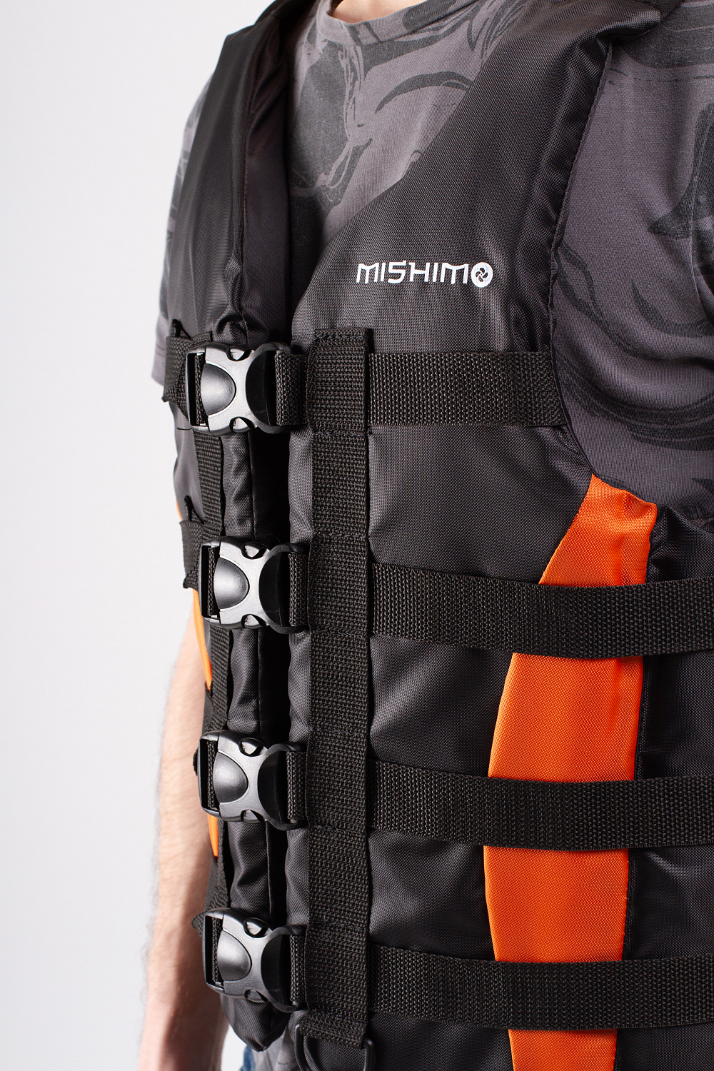 Жилет спасательный MISHIMO PRO Премиум качества Черно-оранжевый в Армавире