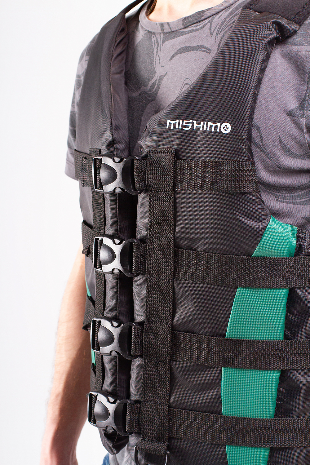 Жилет спасательный MISHIMO PRO Премиум качества Черно-зеленый в Армавире