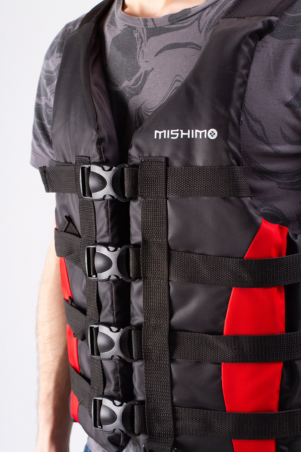 Жилет спасательный MISHIMO PRO Премиум качества Черно-красный в Армавире